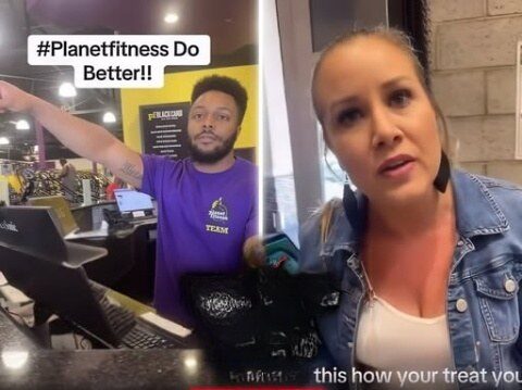 SERVICE DOG STANDOFF Planet Fitness Employee Stands 10 Toes Down… Kicks Out Man & His Service Dog! We’re Not Dealing With The Government Here’!